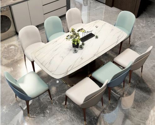 Mobiliário de restaurante Cadeira de jantar de madeira moderna com design nórdico e assento estofado