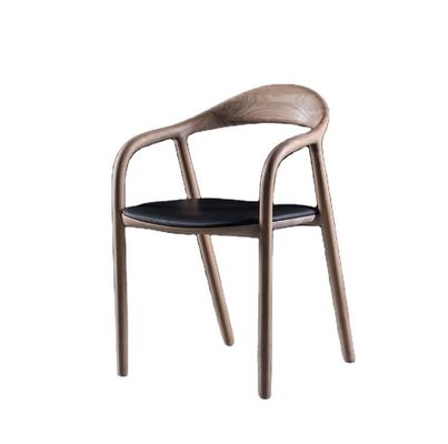 General Mobiliário para o lar Cadeira de jantar de madeira maciça vintage com apoio de braço e almofada estofados