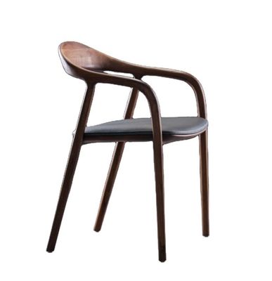 General Mobiliário para o lar Cadeira de jantar de madeira maciça vintage com apoio de braço e almofada estofados