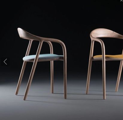 General Mobiliário para o lar Cadeira de jantar de madeira maciça vintage com apoio de braço e almofada estofados