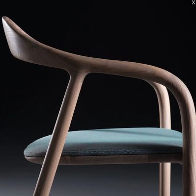 General Mobiliário para o lar Cadeira de jantar de madeira maciça vintage com apoio de braço e almofada estofados