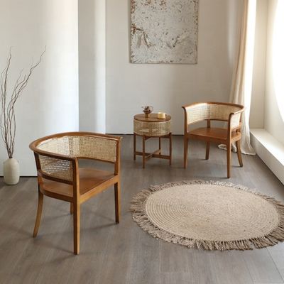 Home Móveis Morden Nordic Tecido de Cana Preta Rarran Rarando Cadeira Cadeira de madeira Vicker para hotéis Cadeiras de refeição estofadas