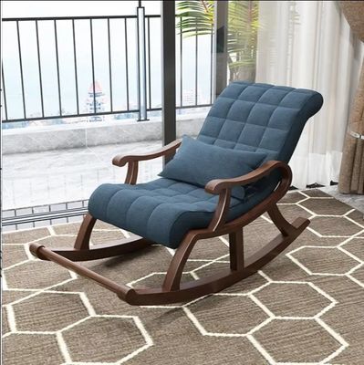 Cadeira de balanço de madeira maciça W60*D135*H85CM para sala de estar