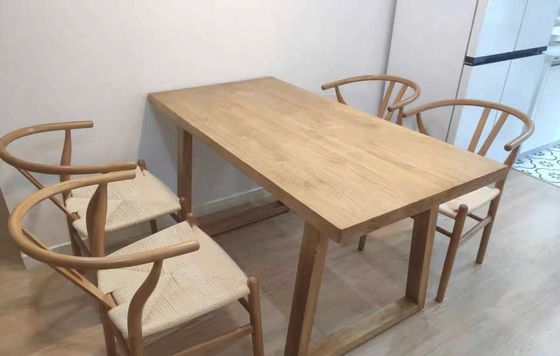Mobiliário moderno de mesa de mesa de madeira maciça para sala de jantar e cozinha L120*W70*H75CM