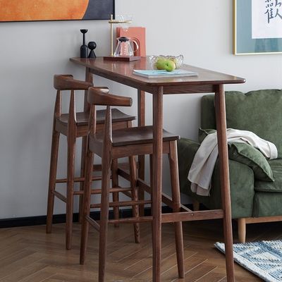 Popular Balcão de Bar de Cor de Nozes de Madeira para Sala de Jantar de Madeira Sólida