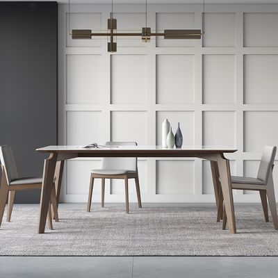 Marble Top Set de mesa de jantar de madeira para cozinha e sala de jantar em design moderno