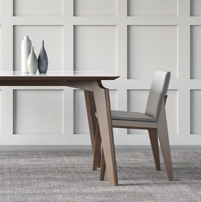 Marble Top Set de mesa de jantar de madeira para cozinha e sala de jantar em design moderno