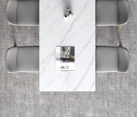 Marble Top Set de mesa de jantar de madeira para cozinha e sala de jantar em design moderno