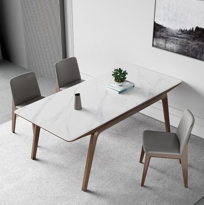 Simple Light Luxury Solid Wood Set de mesa de jantar para interiores modernos e chiques