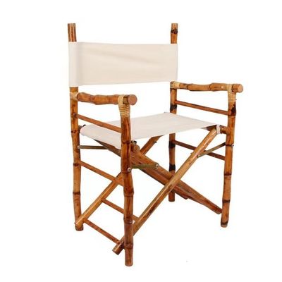 Cadeira de direção de madeira de bambu de exterior Função dobrável para acampamento de praia Material de bambu Móveis comerciais
