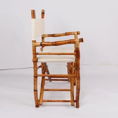 Cadeira de direção de madeira de bambu de exterior Função dobrável para acampamento de praia Material de bambu Móveis comerciais