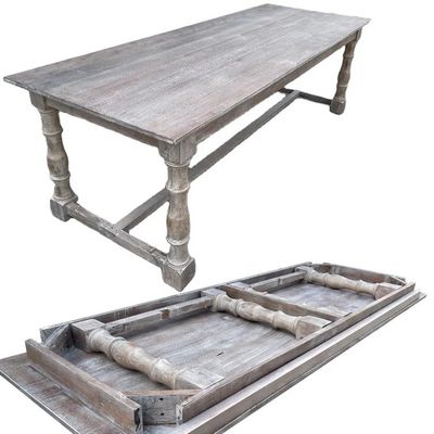 Nitrolacquer Finish American Color Tables Rectamgle Solid Wood Dining Folding Table para design moderno simples