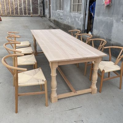 Nitrolacquer Finish American Color Tables Rectamgle Solid Wood Dining Folding Table para design moderno simples