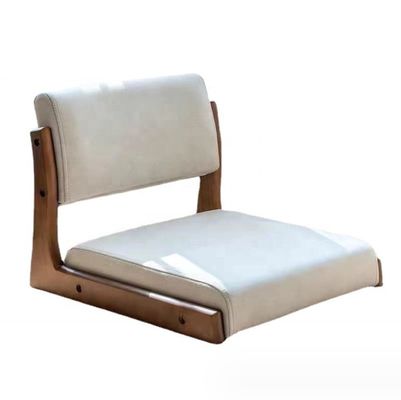 Chaise de chá japonesa Tatami de madeira personalizada sem pernas com suporte nas costas