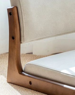 Quarto com apoio e madeira maciça refeição natural cadeira de chão sem pernas para sala de estar design minimalista