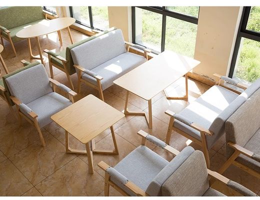 Modern Design Soft Seat Chair para sala de estar e hotel W65*D59*H75CM Solid Wood Fabric Sofa Chair