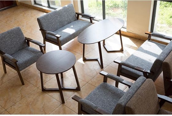 Modern Design Soft Seat Chair para sala de estar e hotel W65*D59*H75CM Solid Wood Fabric Sofa Chair