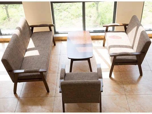 Modern Design Soft Seat Chair para sala de estar e hotel W65*D59*H75CM Solid Wood Fabric Sofa Chair