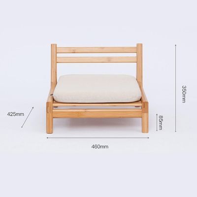 Casa Mobiliário japonês Tatami Madeira Piso sem pernas Cadeira de chá com suporte traseiro OEM/ODM SIM
