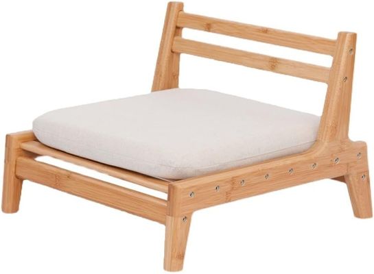 Casa Mobiliário japonês Tatami Madeira Piso sem pernas Cadeira de chá com suporte traseiro OEM/ODM SIM