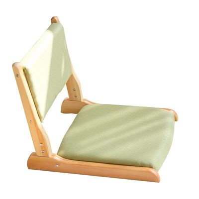 Cadeira de sala de estar de estilo moderno Tatami japonês de madeira sem pernas Cadeira de chá com suporte traseiro Cadeira de chão de madeira maciça