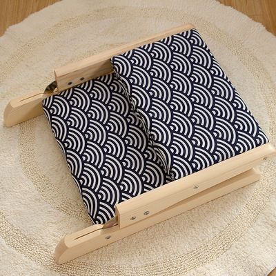 Cadeira de sala de estar de estilo moderno Tatami japonês de madeira sem pernas Cadeira de chá com suporte traseiro Cadeira de chão de madeira maciça