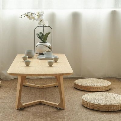 Mobiliário de mesa de café de madeira maciça moderna com acabamento de nitrolaque para sala de estar Mobiliário de estilo nórdico