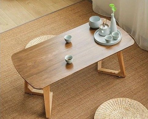 Mobiliário de mesa de café de madeira maciça moderna com acabamento de nitrolaque para sala de estar Mobiliário de estilo nórdico
