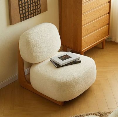 Atualize o seu hotel com design nórdico Cadeira de madeira maciça moderna Cadeira de lã de cordeiro Sala de jantar Cadeiras de madeira