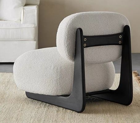 Atualize o seu hotel com design nórdico Cadeira de madeira maciça moderna Cadeira de lã de cordeiro Sala de jantar Cadeiras de madeira