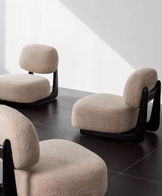 Atualize o seu hotel com design nórdico Cadeira de madeira maciça moderna Cadeira de lã de cordeiro Sala de jantar Cadeiras de madeira