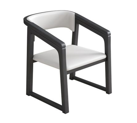 Cadeira de madeira de couro de madeira maciça de cor personalizada W56*D51*H71CM Cadeira de sala de jantar Nordic Design Cadeira de madeira moderna