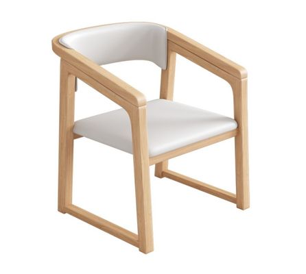 Cadeira de madeira de couro de madeira maciça de cor personalizada W56*D51*H71CM Cadeira de sala de jantar Nordic Design Cadeira de madeira moderna