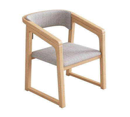 Cadeira de madeira de couro de madeira maciça de cor personalizada W56*D51*H71CM Cadeira de sala de jantar Nordic Design Cadeira de madeira moderna