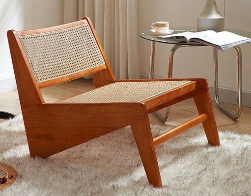 Design de cadeira de sala de estar cadeira de rotão de madeira maciça clássica para salão nórdico e móveis contemporâneos