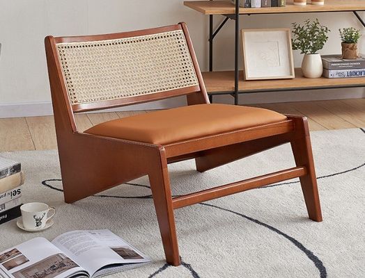 Design de cadeira de sala de estar cadeira de rotão de madeira maciça clássica para salão nórdico e móveis contemporâneos