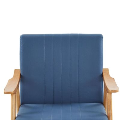 Wabi-Sabi Design Style Tecido estofado Madeira Sólida Lounge de lazer Sofá de madeira Cadeira para sala de estar