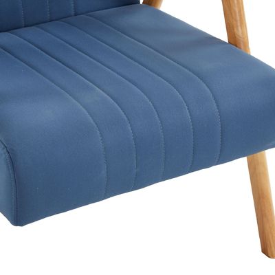 Wabi-Sabi Design Style Tecido estofado Madeira Sólida Lounge de lazer Sofá de madeira Cadeira para sala de estar