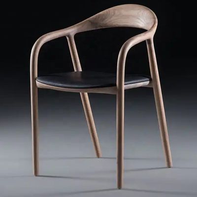 Cadeira de refeição de madeira maciça para restaurante e sala de jantar