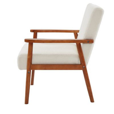 Outdoor Solid Wood Fabric Sofa de madeira cadeira para sala de estar e hotel de correio embalagem N Modern Design Soft Seat Chair