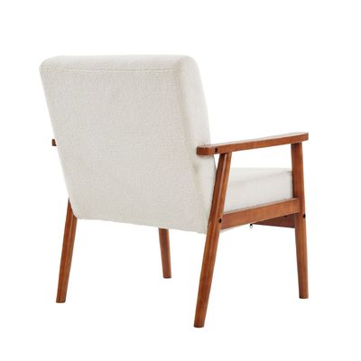 Outdoor Solid Wood Fabric Sofa de madeira cadeira para sala de estar e hotel de correio embalagem N Modern Design Soft Seat Chair