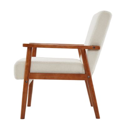 Outdoor Solid Wood Fabric Sofa de madeira cadeira para sala de estar e hotel de correio embalagem N Modern Design Soft Seat Chair