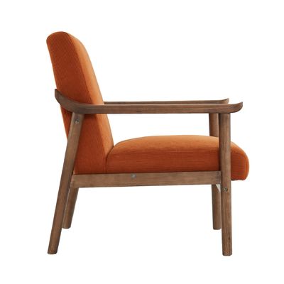 Modern Fabric Chaise Lounge Sofa Single Sofa Chair Solid Wood Sofa Chair com embalagem de correio em estilo cadeira de lazer