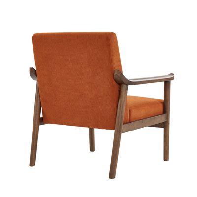 Modern Fabric Chaise Lounge Sofa Single Sofa Chair Solid Wood Sofa Chair com embalagem de correio em estilo cadeira de lazer