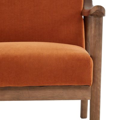 Modern Fabric Chaise Lounge Sofa Single Sofa Chair Solid Wood Sofa Chair com embalagem de correio em estilo cadeira de lazer
