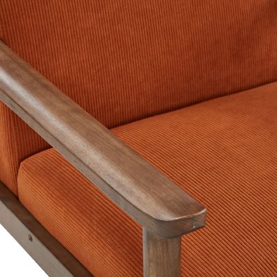 Modern Fabric Chaise Lounge Sofa Single Sofa Chair Solid Wood Sofa Chair com embalagem de correio em estilo cadeira de lazer