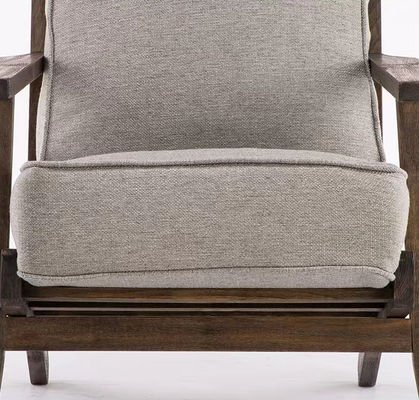 Cadeira de madeira maciça estofada Nitrolacquer Finish Cadeira de lazer para sala de estar