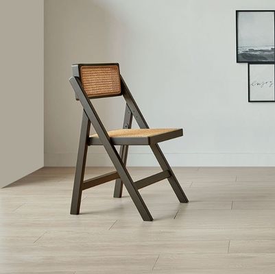 Cadeira de casamento de madeira castanha moderna cadeira de rotão dobrável para jantares de escritório e casamentos em estilo natural