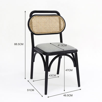 Cadeira de jantar moderna de madeira maciça em cor natural para móveis de restaurante