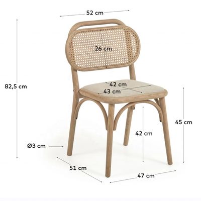 Mobiliário de sala de jantar Cadeira de jantar de tecido de linho branco com almofada e encosto curvo Cor de noz Madeira em cor personalizada